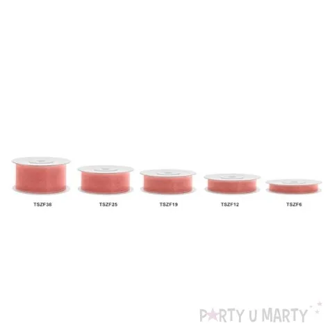 tasiemka szyfonowa koralowa 19 mm 25 m