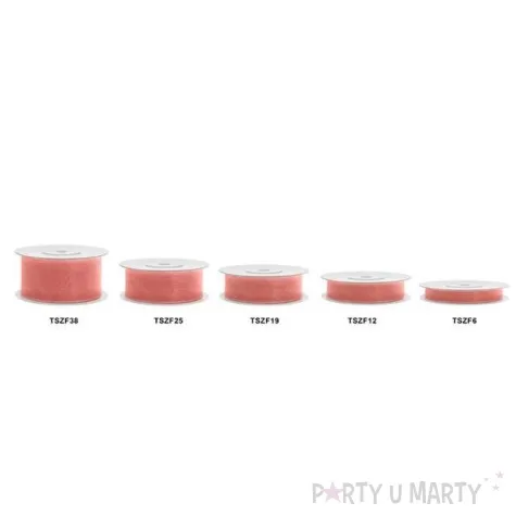 tasiemka szyfonowa koralowa 25 mm 25 m