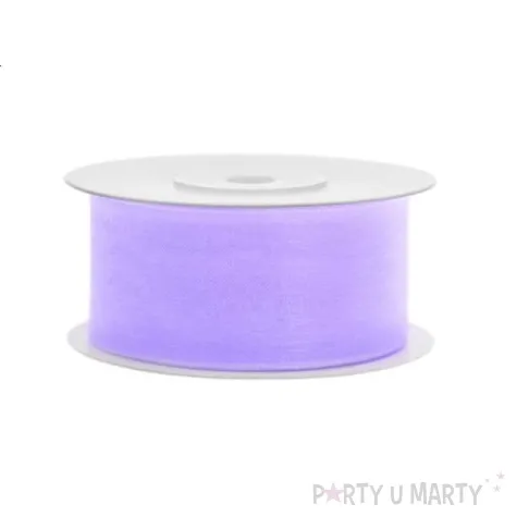 tasiemka szyfonowa lawenda 38 mm 25 m
