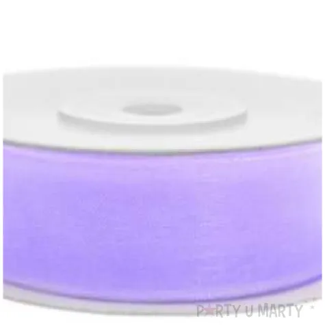 tasiemka szyfonowa lawendowa 12 mm 25 m