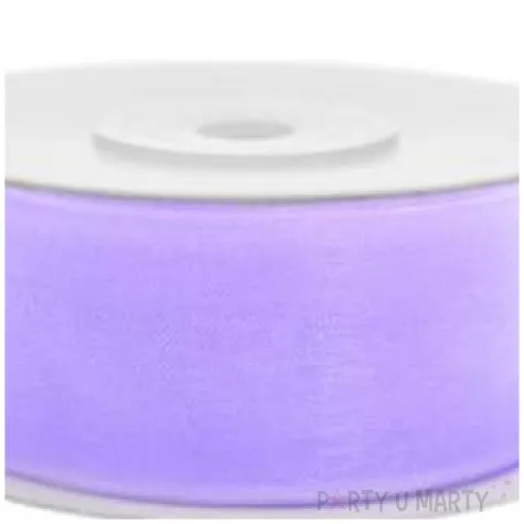 tasiemka szyfonowa lawendowa 19 mm 25 m