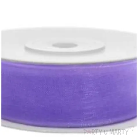tasiemka szyfonowa liliowa 12 mm 25 m