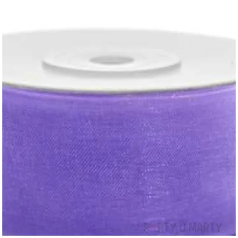 tasiemka szyfonowa liliowa 25 mm 25 m
