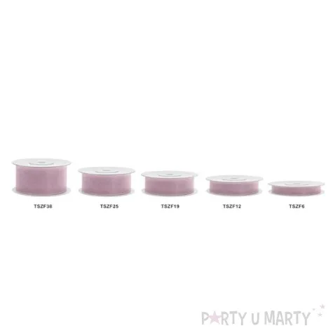 tasiemka szyfonowa malwowa 12 mm 25 m