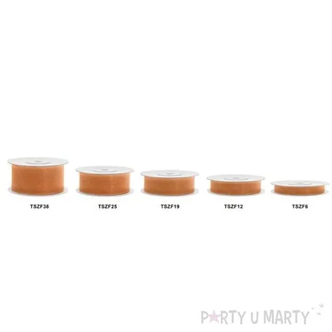 tasiemka szyfonowa pomaranczowa 25 mm 25 m