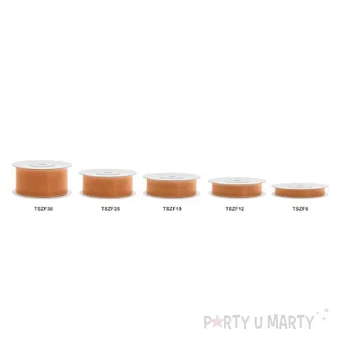 tasiemka szyfonowa pomaranczowa 6 mm 25 m