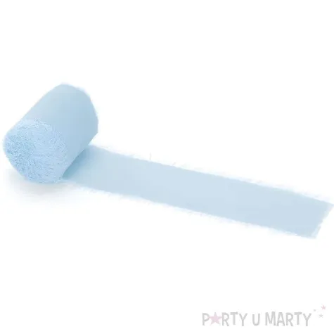 tasiemka szyfonowa premium blekitny partydeco 40 mm 5 m 3 szt