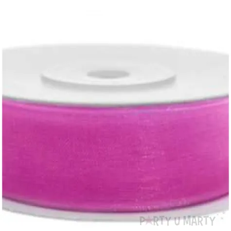 tasiemka szyfonowa rozowa 12 mm 25 m