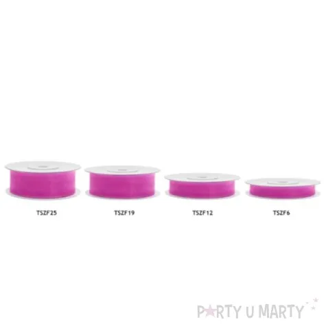 tasiemka szyfonowa rozowa 25 mm 25 m