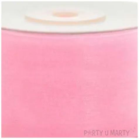 tasiemka szyfonowa rozowa jasna 38 mm 25 m