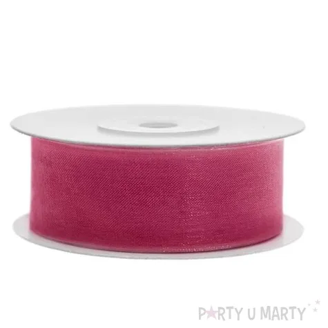 tasiemka szyfonowa rumiana ciemna 25 mm 25 m