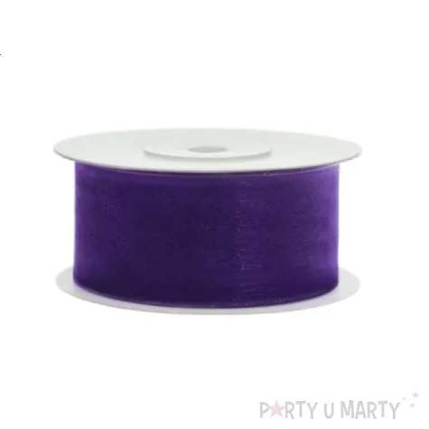 tasiemka szyfonowa sliwka 38 mm 25 m