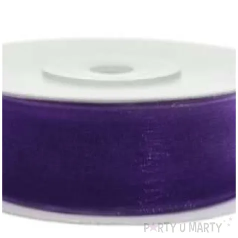 tasiemka szyfonowa sliwkowa 12 mm 25 m