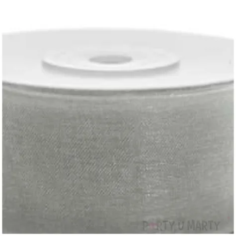 tasiemka szyfonowa szara 25 mm 25 m