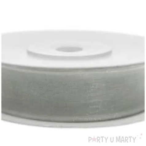 tasiemka szyfonowa szara 6 mm 25 m
