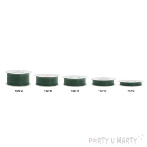 tasiemka szyfonowa zielona brudna 19 mm 25 m