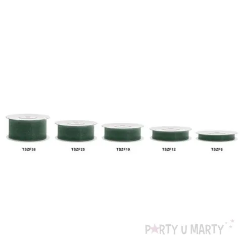 tasiemka szyfonowa zielona brudna 38 mm 25 m