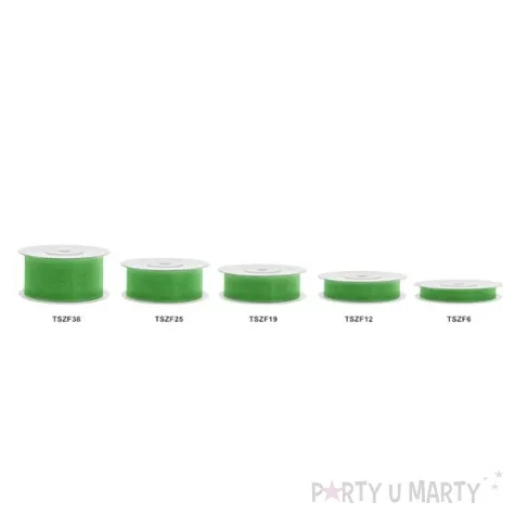 tasiemka szyfonowa zielona szmaragdowa 12 mm 25 m