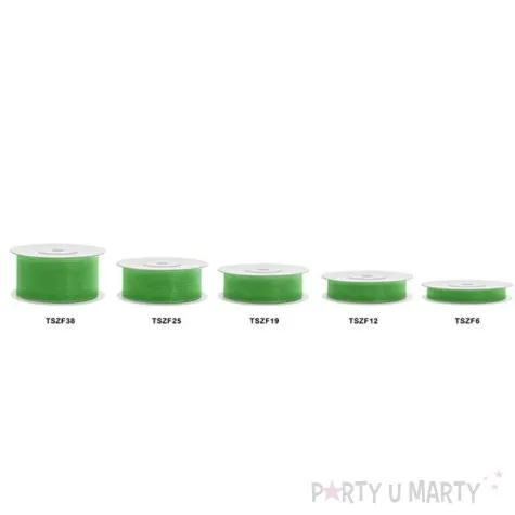 tasiemka szyfonowa zielona szmaragdowa 25 mm 25 m