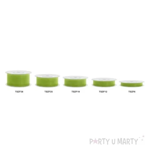 tasiemka szyfonowa zielone jabluszko 38 mm 25 m