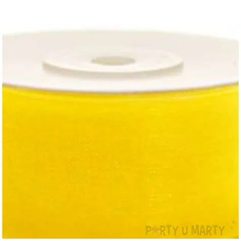 tasiemka szyfonowa zolta 25 mm 25 m