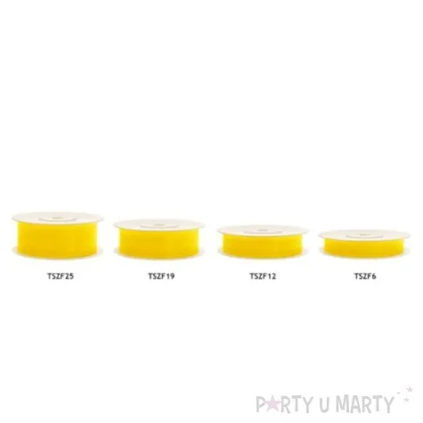 tasiemka szyfonowa zolta 25 mm 25 m