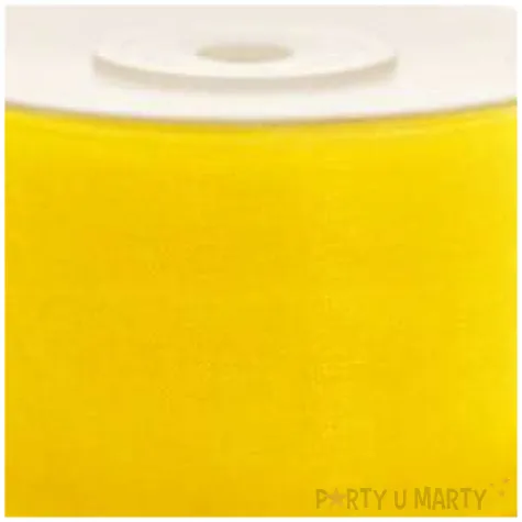 tasiemka szyfonowa zolta 38 mm 25 m