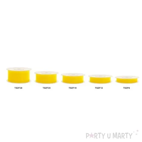 tasiemka szyfonowa zolta 38 mm 25 m