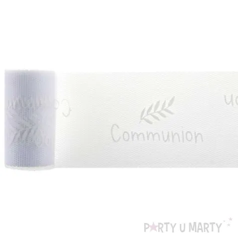 tasiemka tiulowa communion biala santex 10m