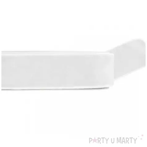 tasiemka welurowa classic bialy partydeco 25 mm 10 m