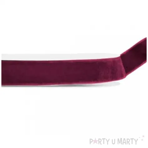tasiemka welurowa classic purpurowy partydeco 15 mm 10 m