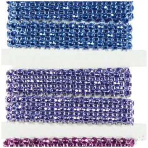 tasma dekoracyjna cyrkonie rozowo fioletowo granatowe aliga 1m