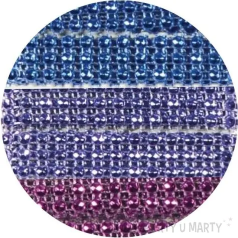 tasma dekoracyjna cyrkonie rozowo fioletowo granatowe aliga 1m