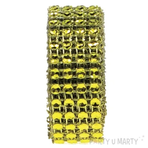 tasma dekoracyjna cyrkonie zolty aliga 200 cm