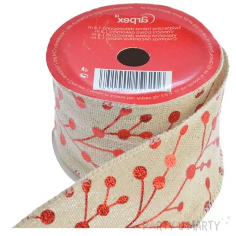 tasma dekoracyjna juta ostrokrzew bezowa arpex 5x150 cm