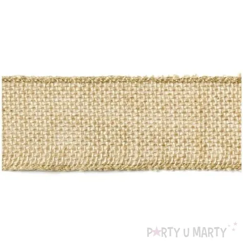 tasma dekoracyjna jutowa brazowa partydeco 500 x 5 cm