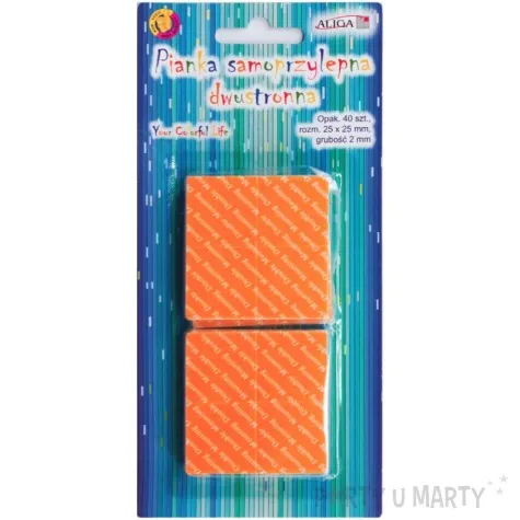 tasma dwustronna piankowa samoprzylepna aliga 25x25mm 40szt