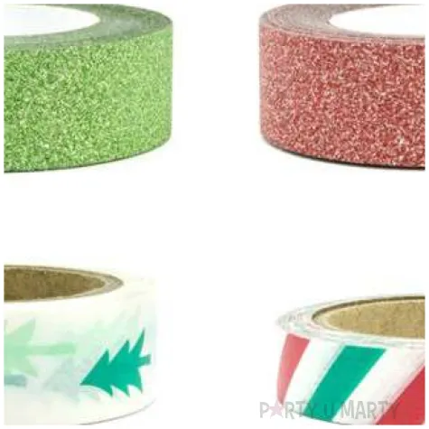 tasma merry christmas mix partydeco 4 szt