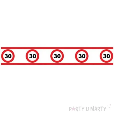 tasma party 30 traffic birthday 8 cm x 610 cm