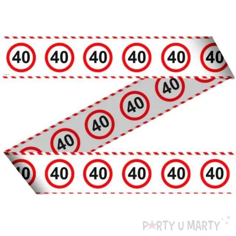 tasma party 40 traffic birthday 7 5 cm x 15 m