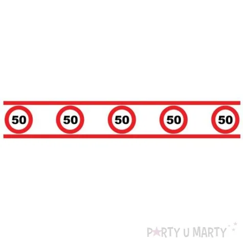 tasma party 50 traffic birthday 8 cm x 610 cm