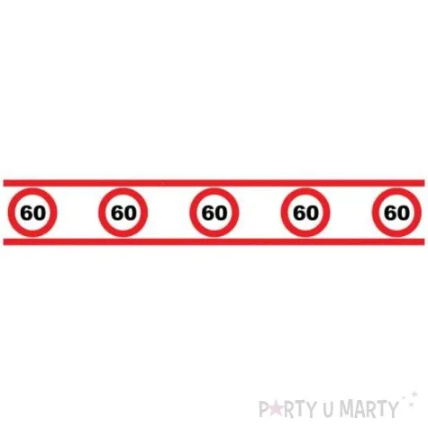 tasma party 60 traffic birthday 8 cm x 610 cm