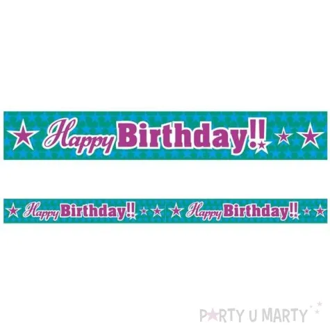 tasma party happy birthday 7 5 cm x 6 m