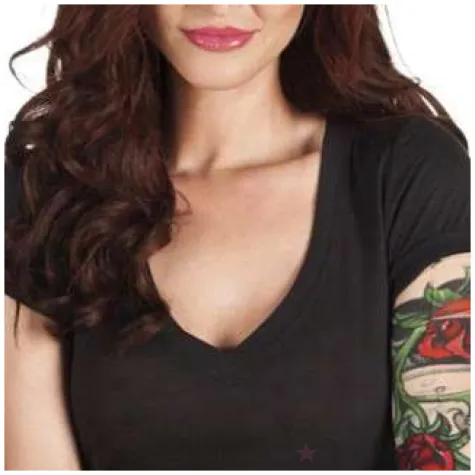 tatuaz rekaw roze boland