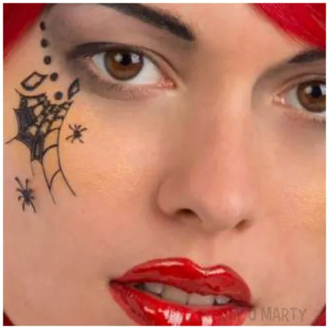 tatuaz wodny czarne pajaki carnival toys