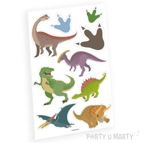 tatuaz wodny happy dinosaur amscan 9 szt