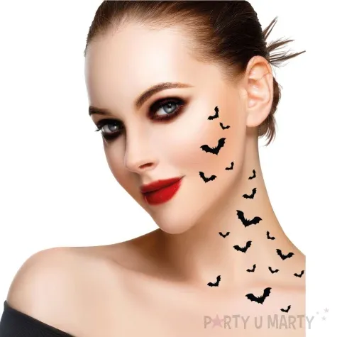 tatuaz wodny nietoperze czarny guirca 32 szt