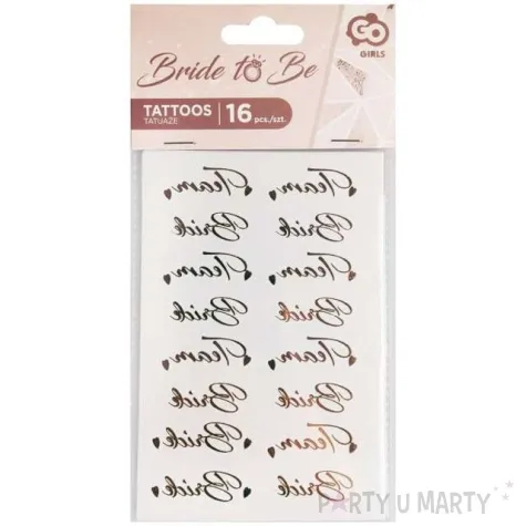 tatuaz wodny team bride zloty godan 16 szt