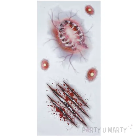 tatuaz wodny ugryzienie zadrapanie czerwony guirca