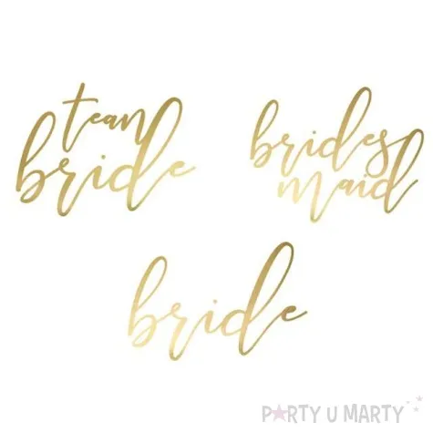 tatuaz wodny wieczor panienski team bride zloty metaliczny partydeco 15 szt